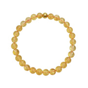 Citrine Stone Bracelet with 18K Gold Plated Bead