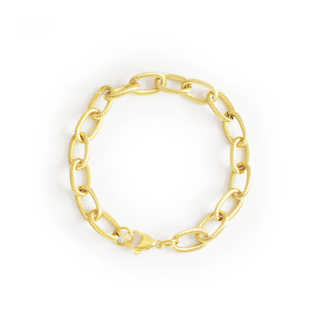 Brooklyn 18K Gold Oval Link Chain Bracelet – CALYPSO Jewelry