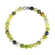 Peridot Stone Bracelet with 18K Gold Plated Bead