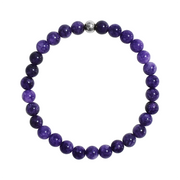 Siena Amethyst Stone Bracelet with 18K Gold Plated Bead