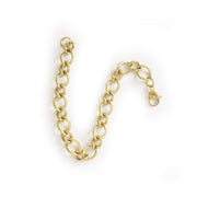 Queens 18K Gold Curb Chain Bracelet