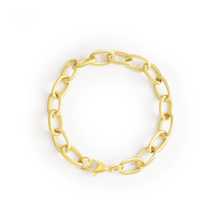 Brooklyn 18K Gold Oval Link Chain Bracelet