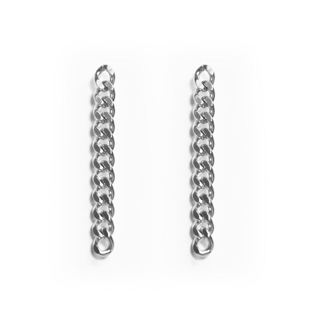 Liberty 18K Gold Curb Chain Drop Earrings