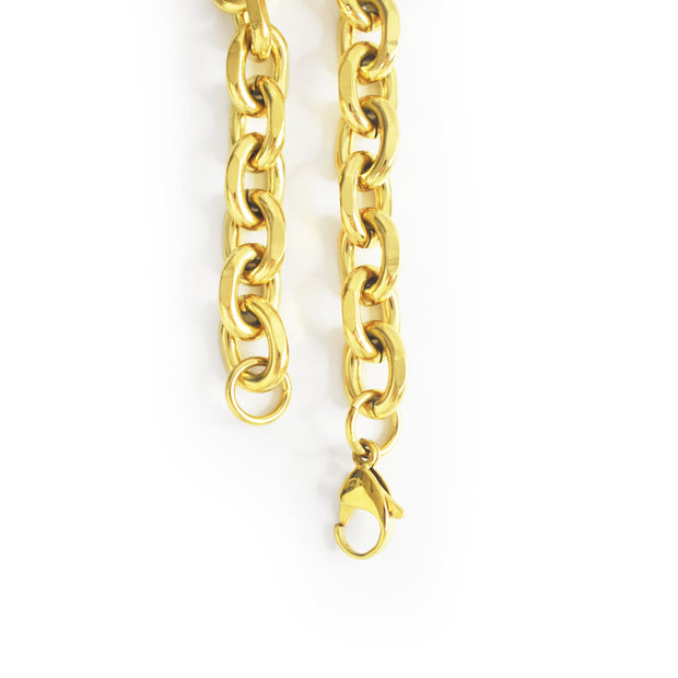 Wall Street 18K Gold Cable Chain Bracelet