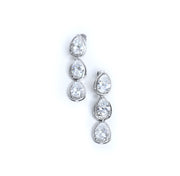Marilyn Silver Drop Bridal Earrings