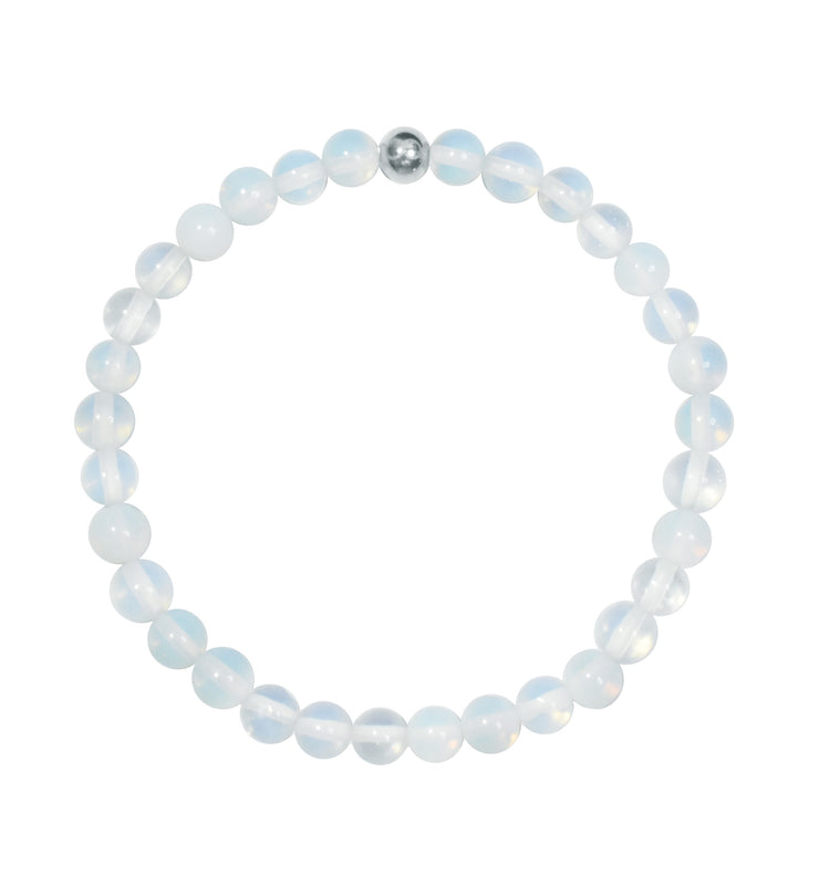 Delta Moonstone Bracelet with 18k Gold Plated Bead
